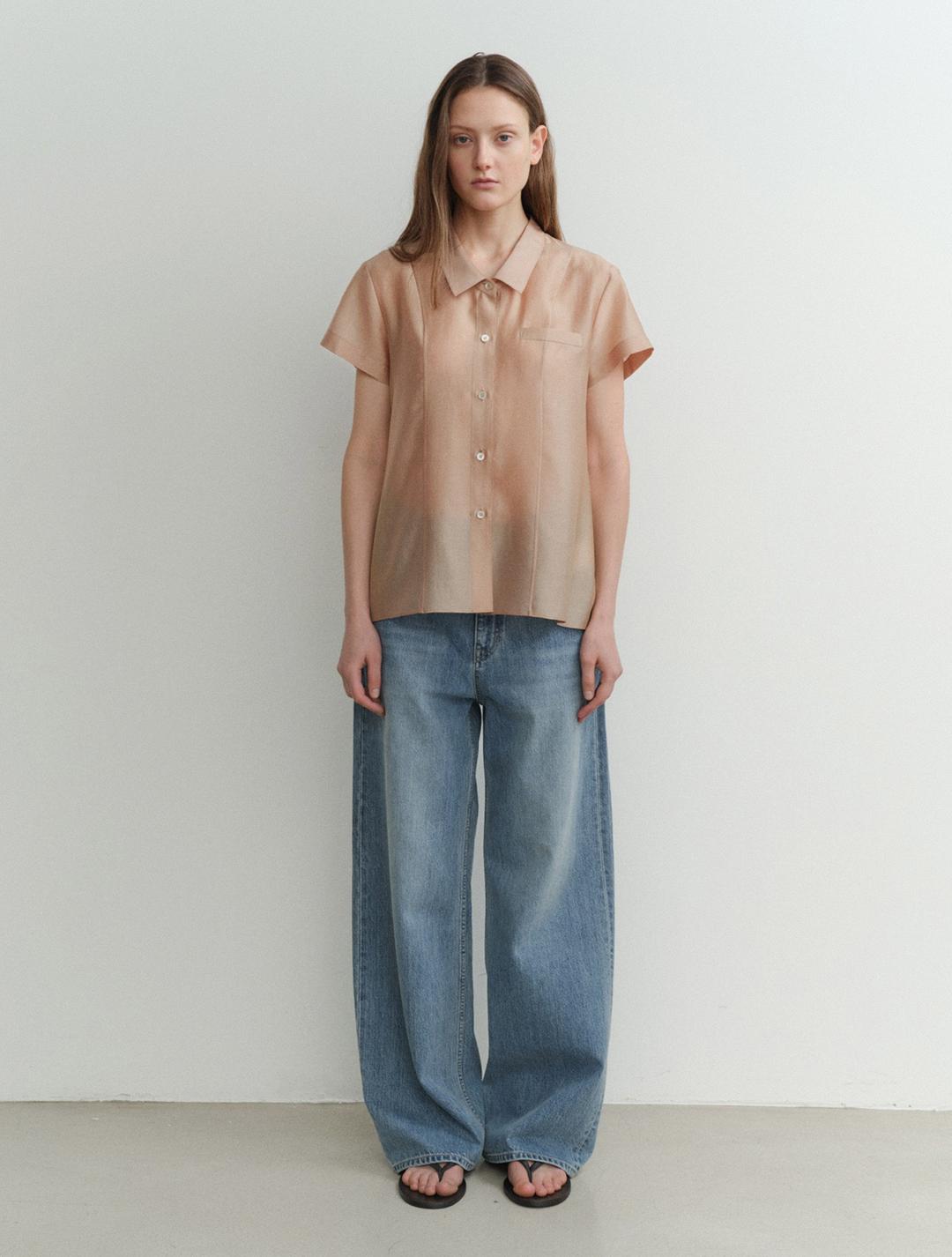 Sheer Line Shirt (Sand)