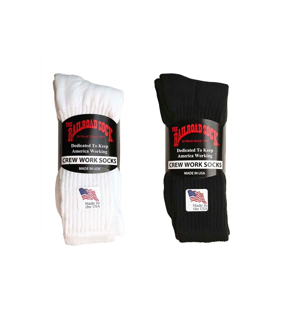 3 Pk Men's Crew Sock (White / Black)