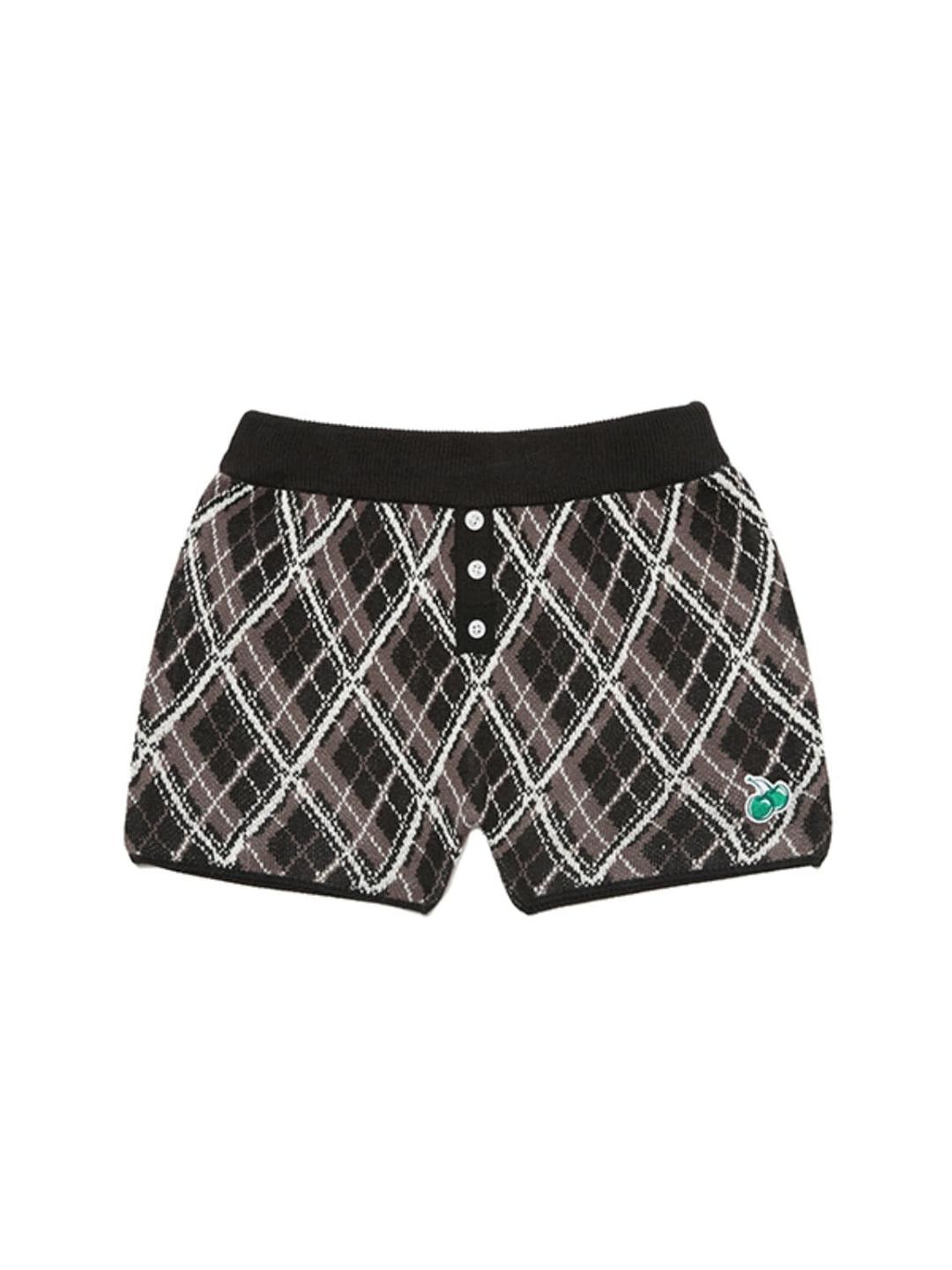 체리 니트 보이 쇼츠 [블랙]