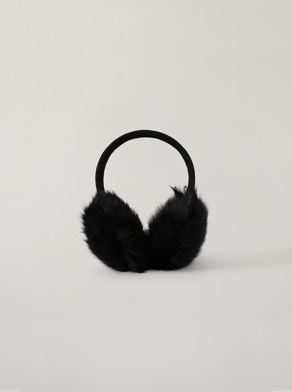 OWEN BARRY TOSCANA SHEEPSKIN EAR MUFF_BLACK