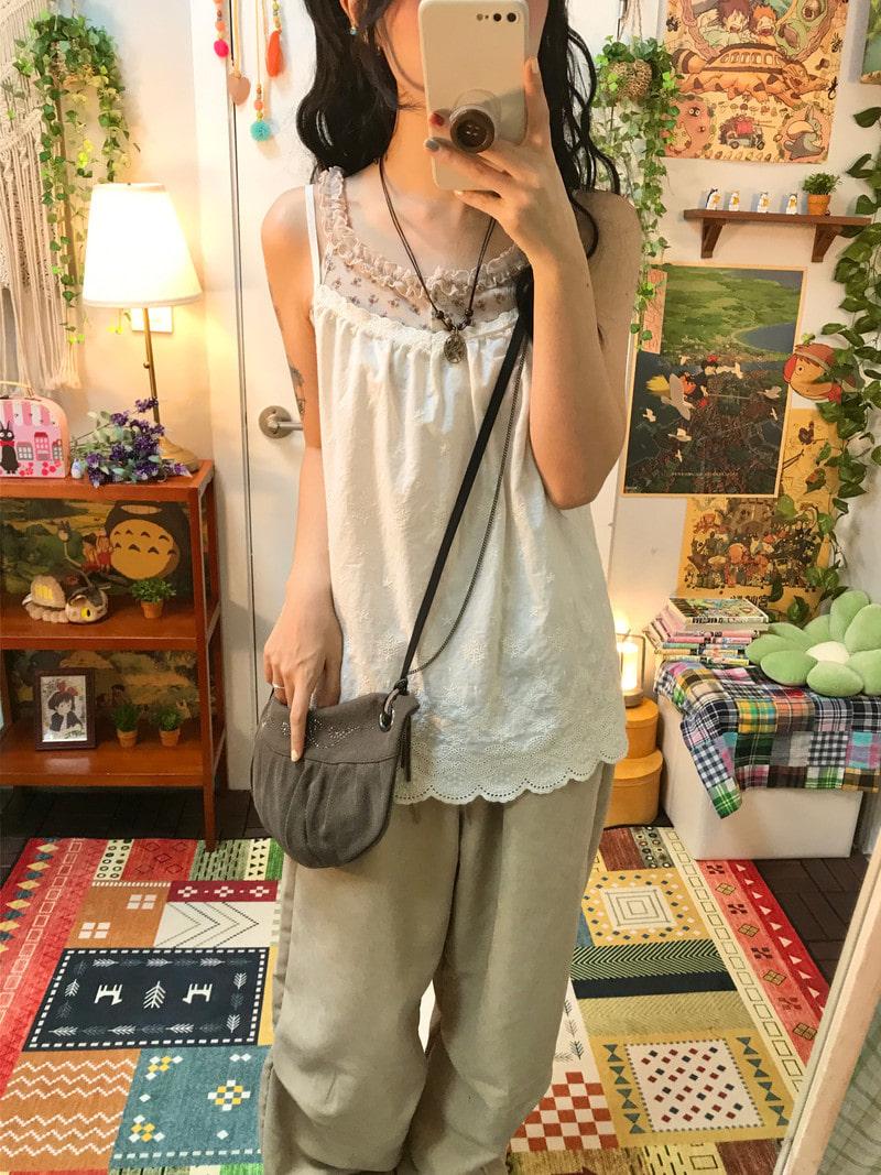Dandelion lace sleeveless ( ivory )