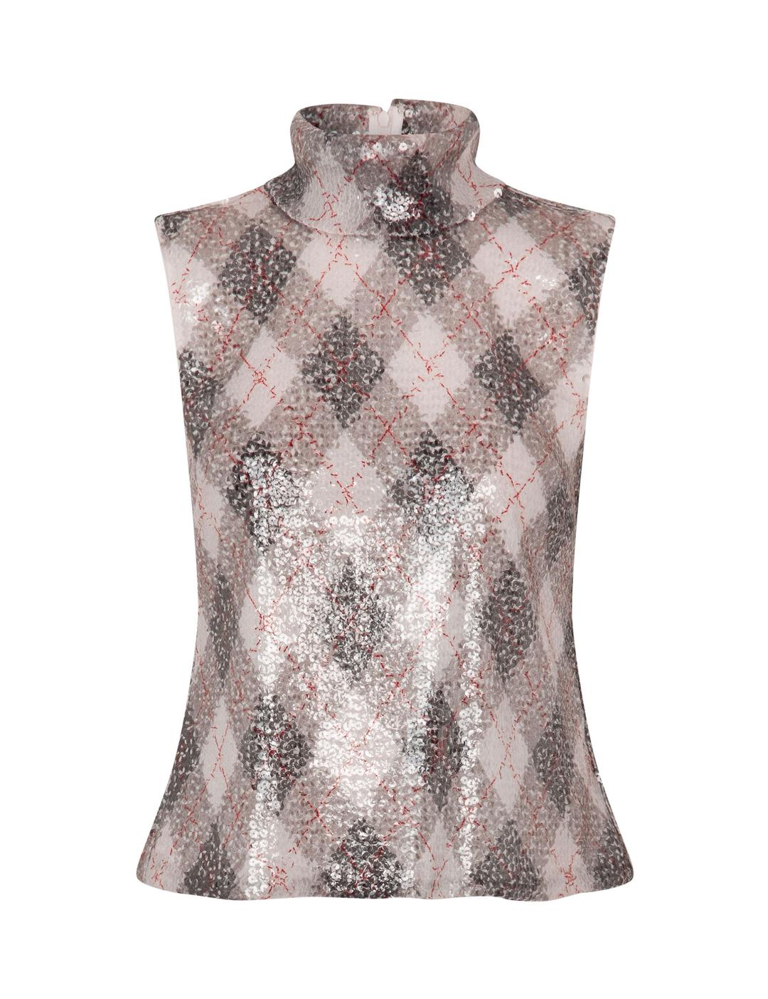 Umo Top — Grey Argyle