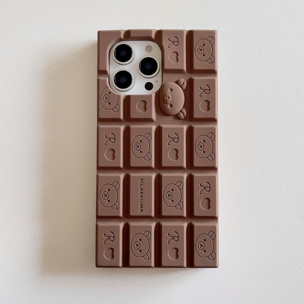 리락쿠마 아이폰케이스 초콜릿 폰케이스  리락쿠마 브라운 아이폰 16