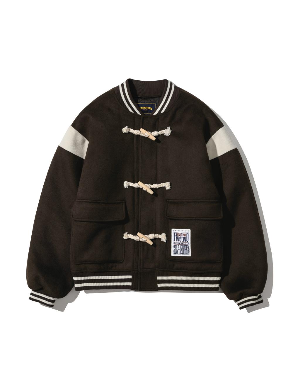 COLOR BLOCK WOOL BASEBALL JACKET