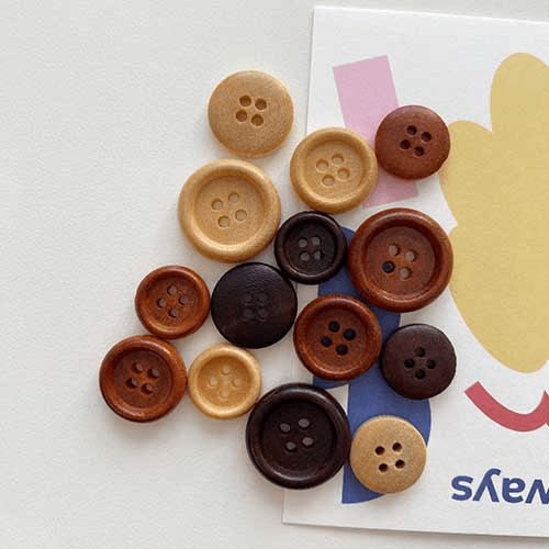 베이직 우드 단추