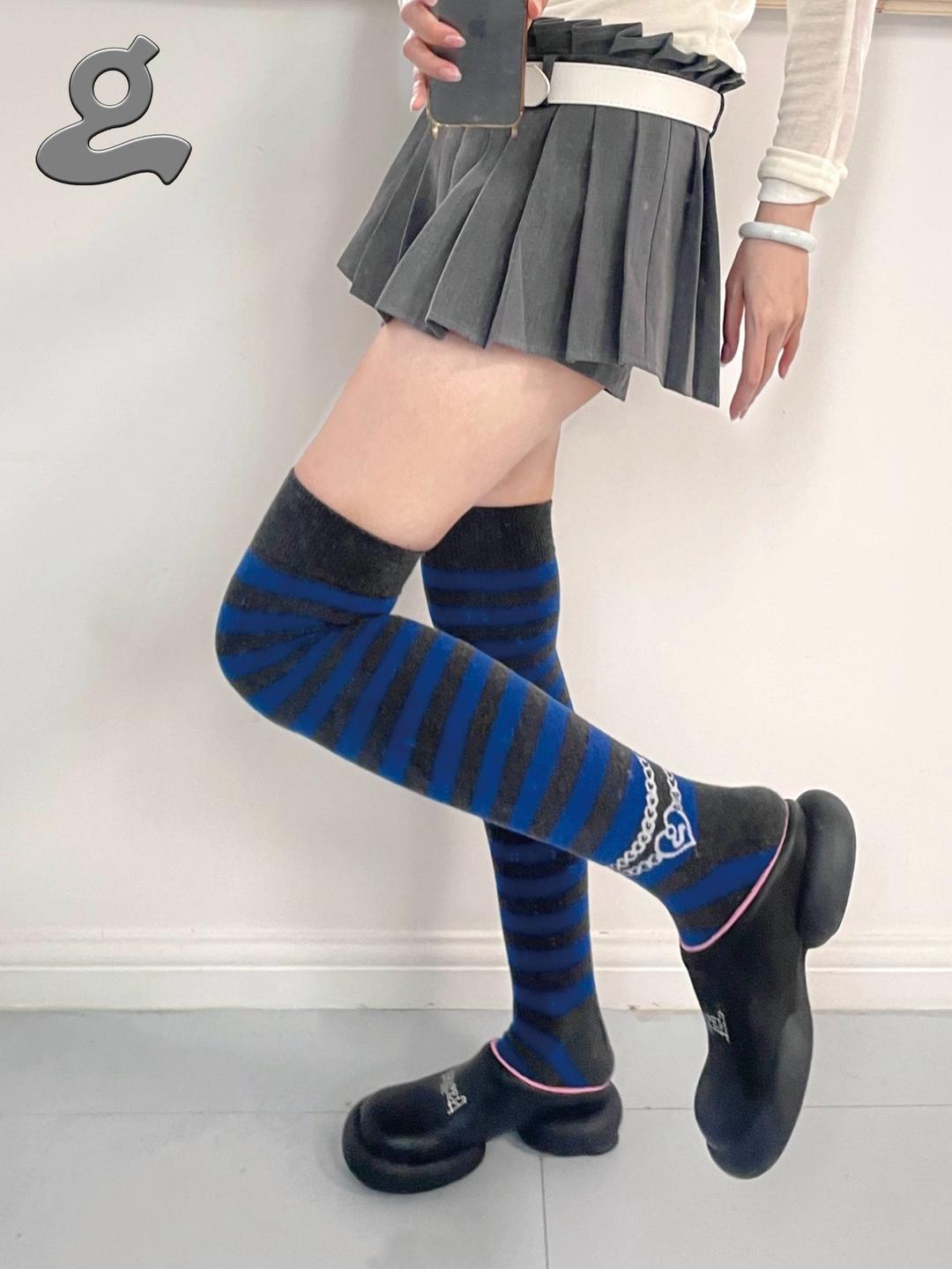 Striped Knee High Socks