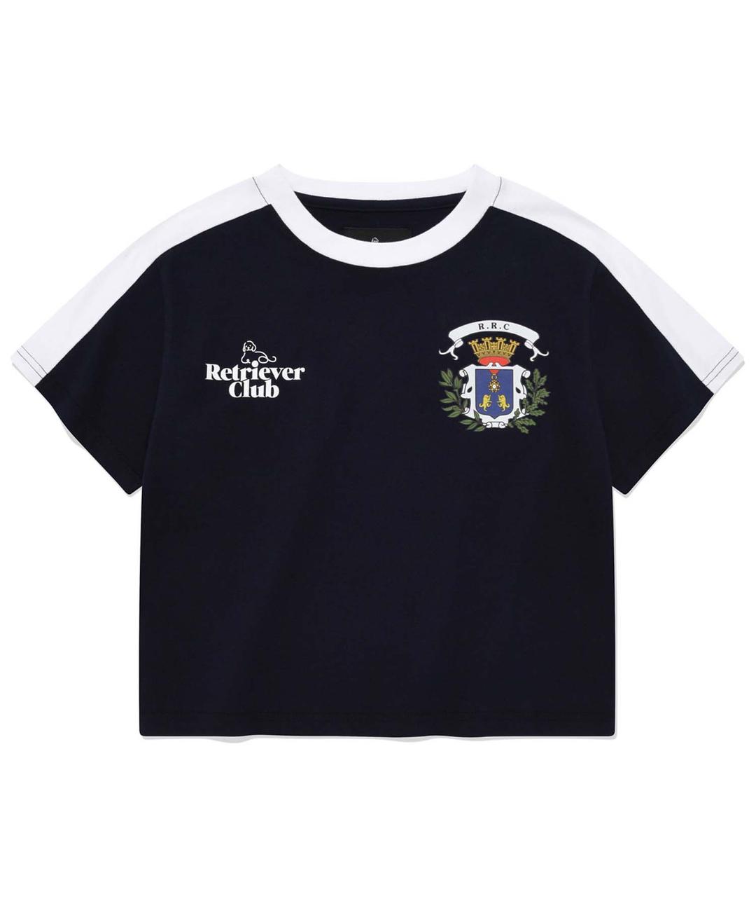 CROWN SOCCER CROP TEE [NAVY]