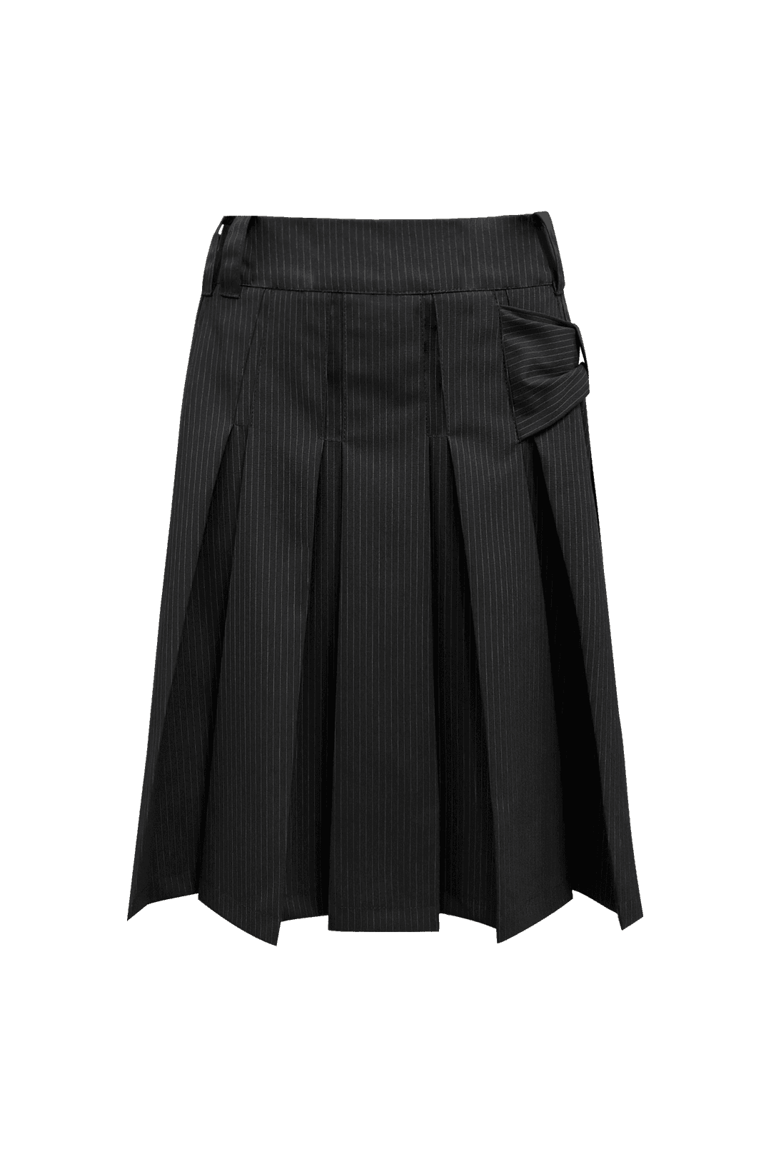 [09.30 순차출고] SIDE BOW PANEL PLEATS SKIRT (BLACK)