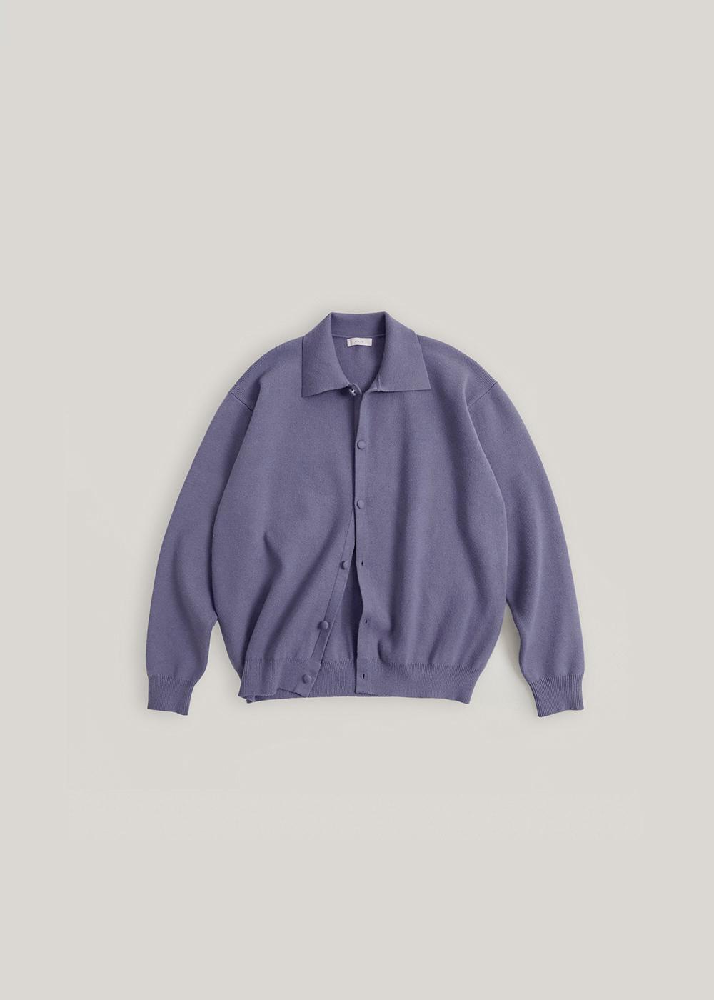 랩 버튼 칼라 가디건_Lavender Fog