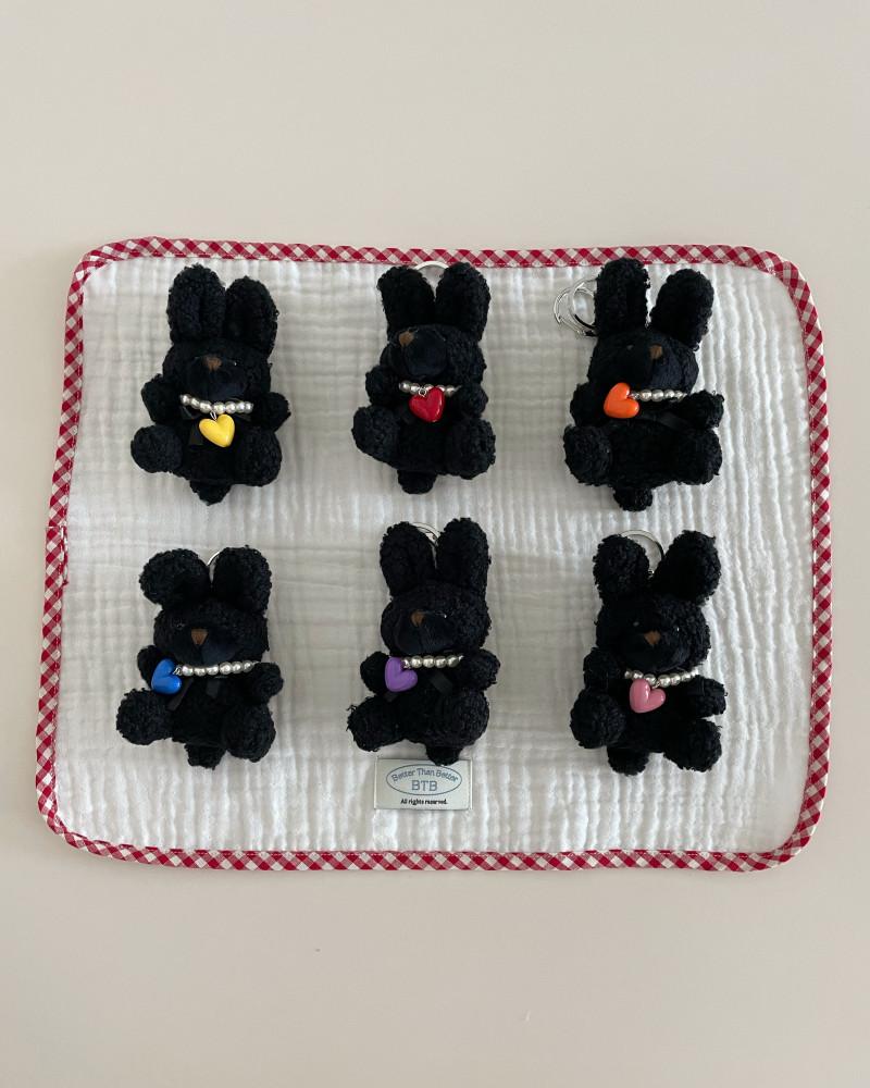 [다음주 재입고 예정] 까망 토끼 인형 키링 (6color)