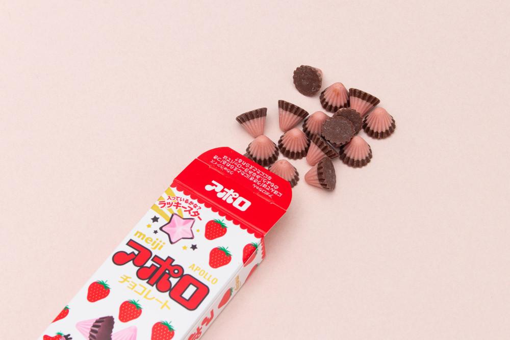 메이지 아폴로 일본 딸기 초콜릿 46g