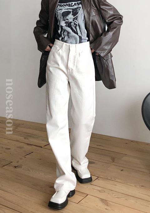 데일리 롱 화이트 팬츠