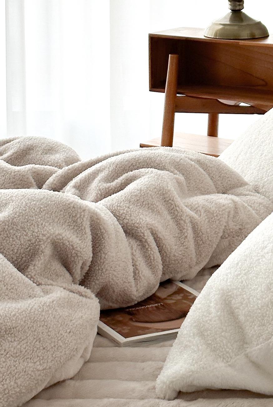 메리미 몽글몽글 양털 15mm 장모극세사 차렵이불 4색상