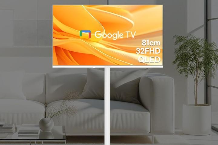 화이트에디션 구글스마트81cm(32인치)FHD QLED TV 와이드무빙뷰 삼탠바이미 가능