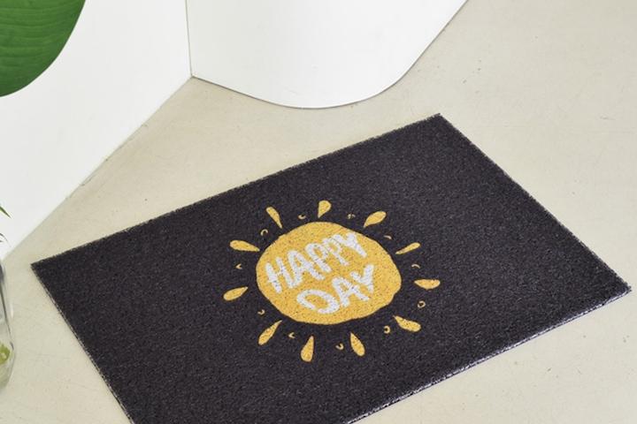 해피 웰컴 헬로 PVC 코일 도어 발매트 현관 사무실 매장 상가 입구 바닥발판