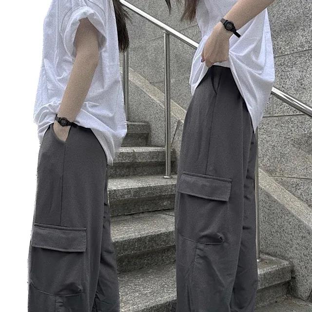 54 카고 스트링 와이드 조거 팬츠 (3color) - 밴딩,여름팬츠,투웨이