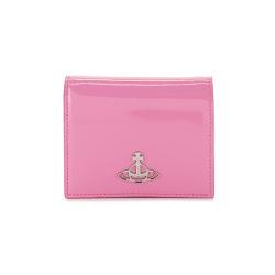 22FW VIVIENNE WESTWOOD 비비안웨스트우드 샤이니 페이턴트 빌포드 반지갑 핑크 51010024 L001O