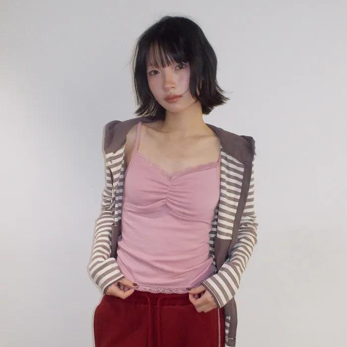 Lace Tank Top (Pink)