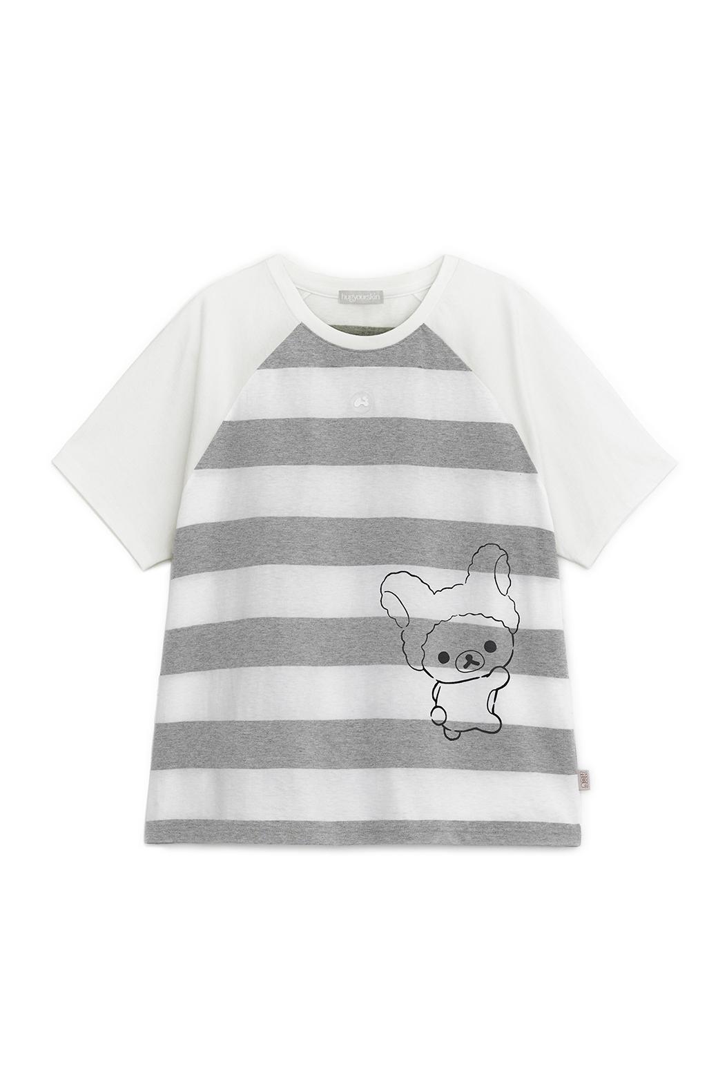 Relax stripe Korilakkuma tee (White)