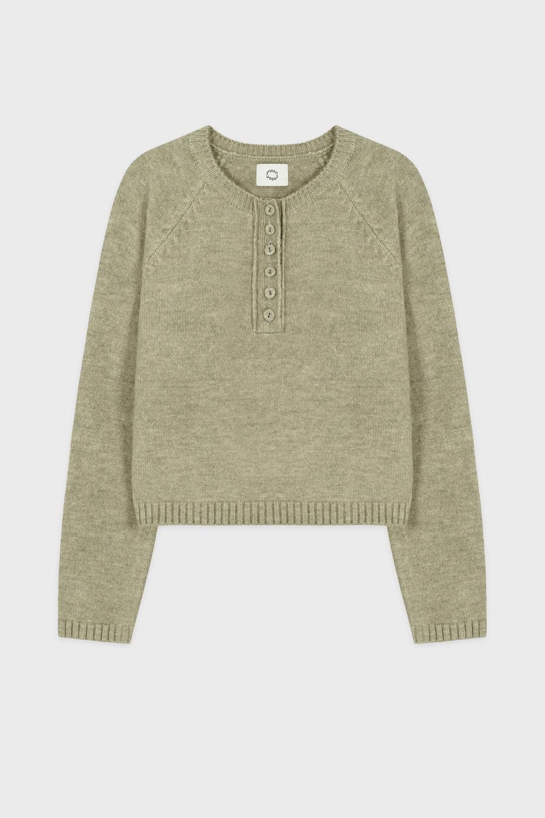 Basic Button Raglan Knit (Pistachio)