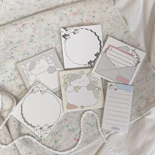 [소소히히] 고양이 떡메모지 6종