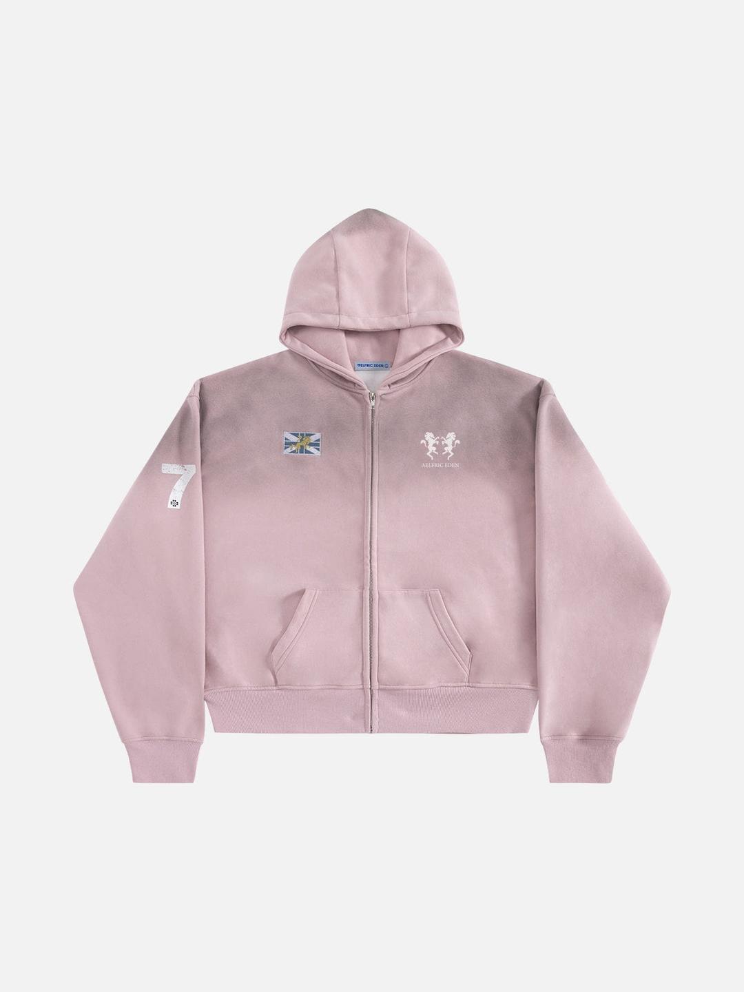 Aelfric Eden Boxy 77 Zip Up Hoodie - Pink / S