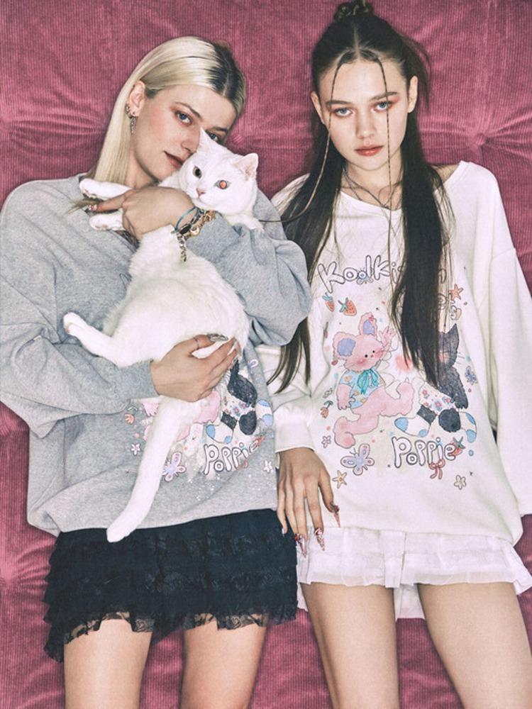 쿨키튼x팝시즈 콜라보 맨투맨