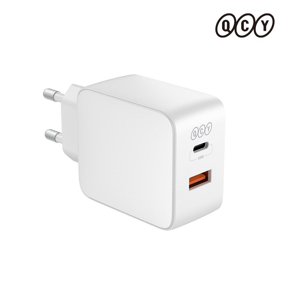 QCY GaN PD 65W 미니 고속충전기 C타입 프리볼트 갤럭시 맥북 아이패드 노트북 아이폰 고속충전 지원 충전기