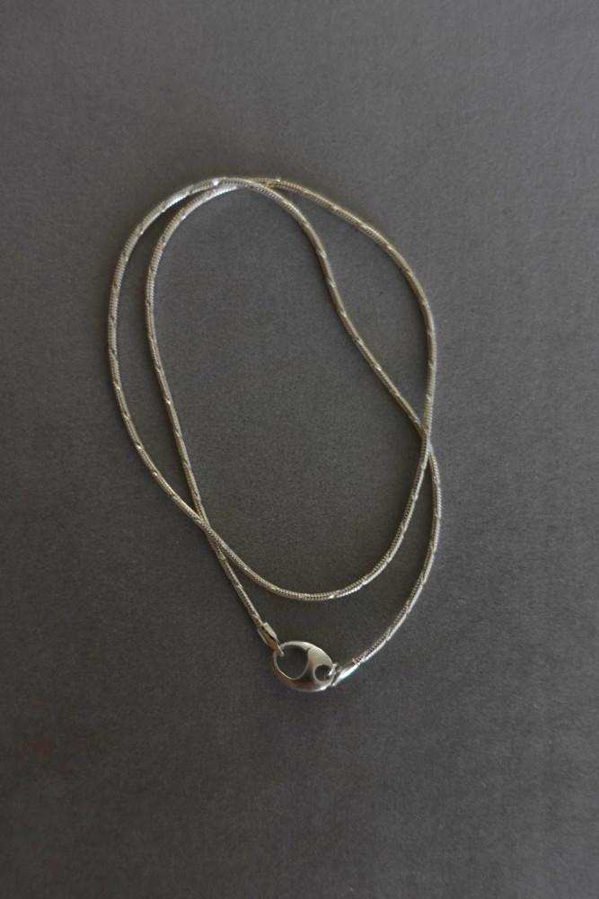 24PF  오벌 클립 네크리스/ Silver925 / 2Colours