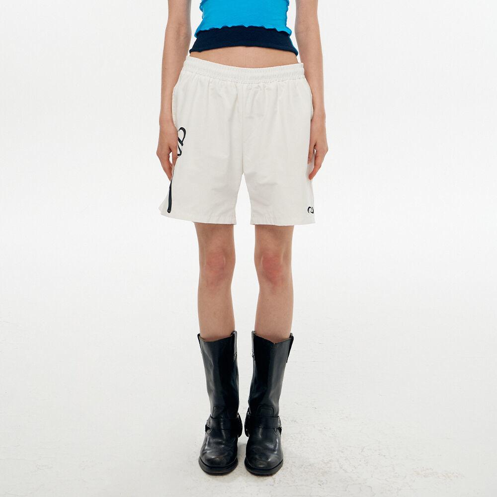 1990's track half pants [White]