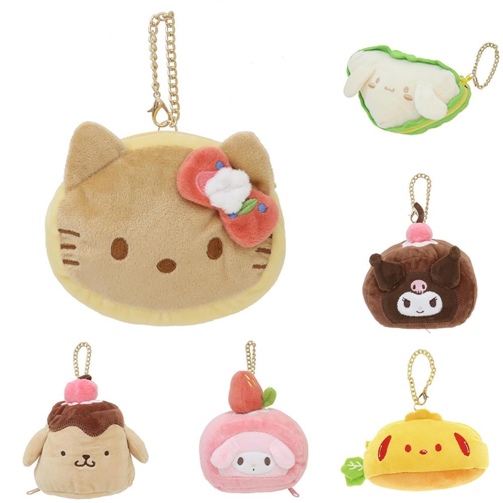 산리오 디저트 모양 파우치 볼체인 포함 헬로키티 팬케이크