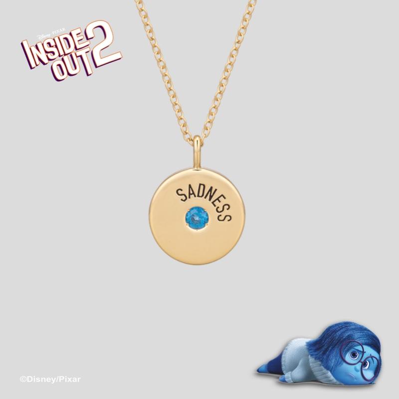 실버 인사이드 아웃2 슬픔이 위아몬즈 목걸이
