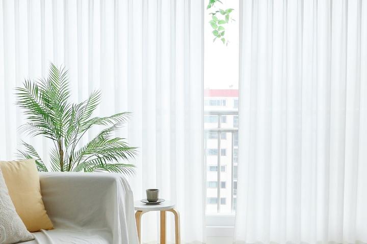 [5%쿠폰][맞춤]비침없는 도톰 레이스/쉬폰커튼(나비주름/핀형/봉집)