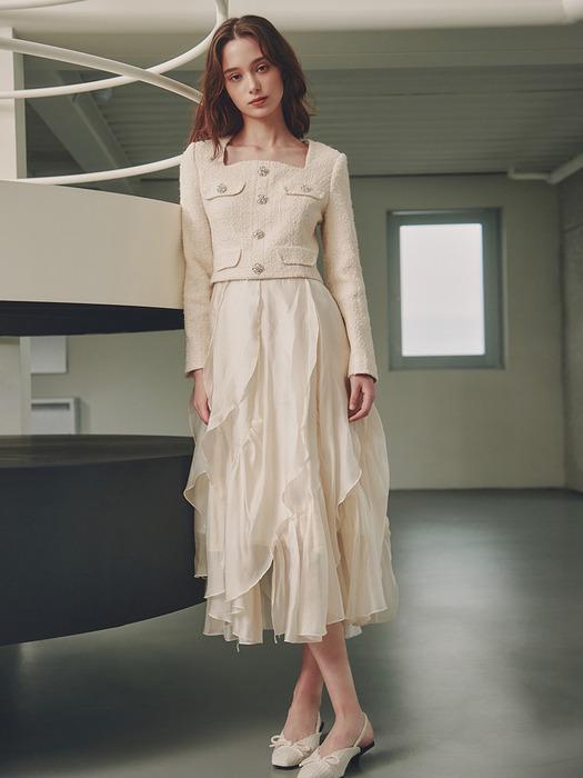 Rachel / Tweed Jacket Flare Dress (2color)