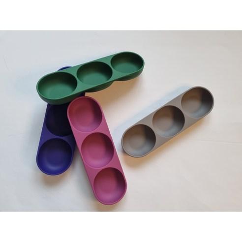 까깜제이 3구 나눔 접시, 마젠타, 1개 - 나눔접시 | 쿠팡