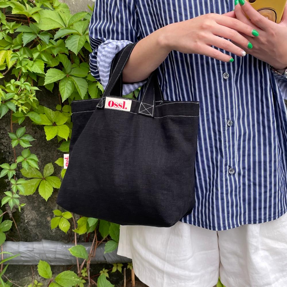 [Ossl] 오슬 핸드메이드 스티치 린넨 토트백 미니에코백