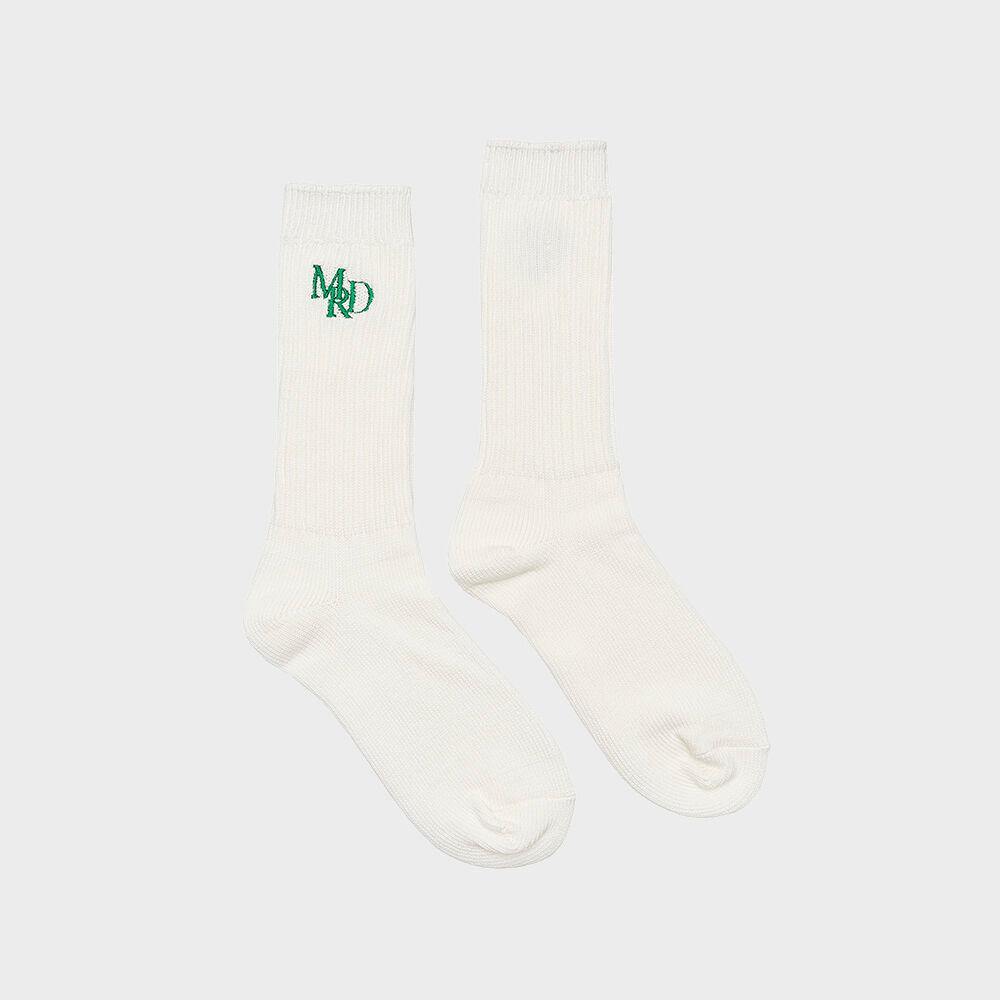SOCKS MRD LOGO_WHITE GREEN