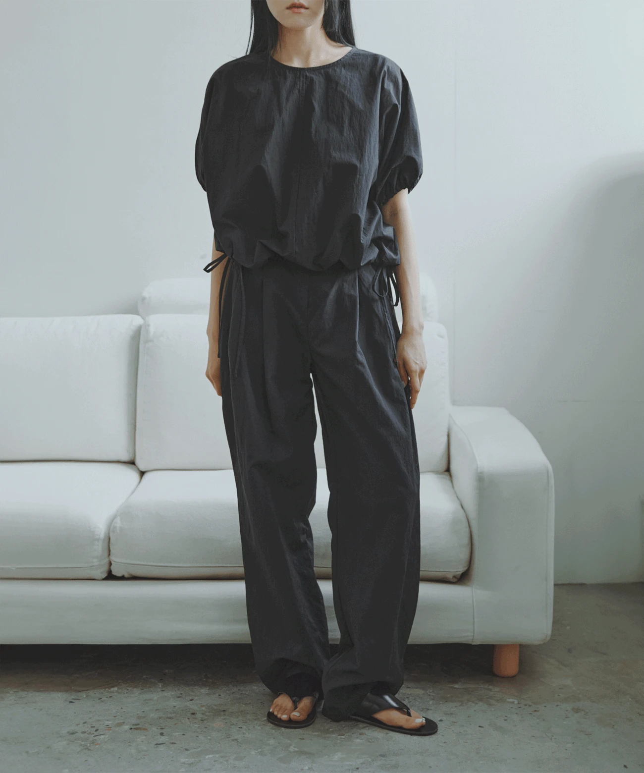 바스락 핀턱 팬츠 - 2컬러