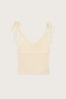 Ribbon Tie Knit Sleeveless (Ivory)