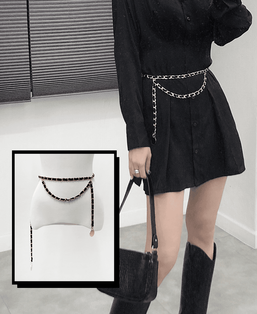 레이어드 체인 골드 벨트