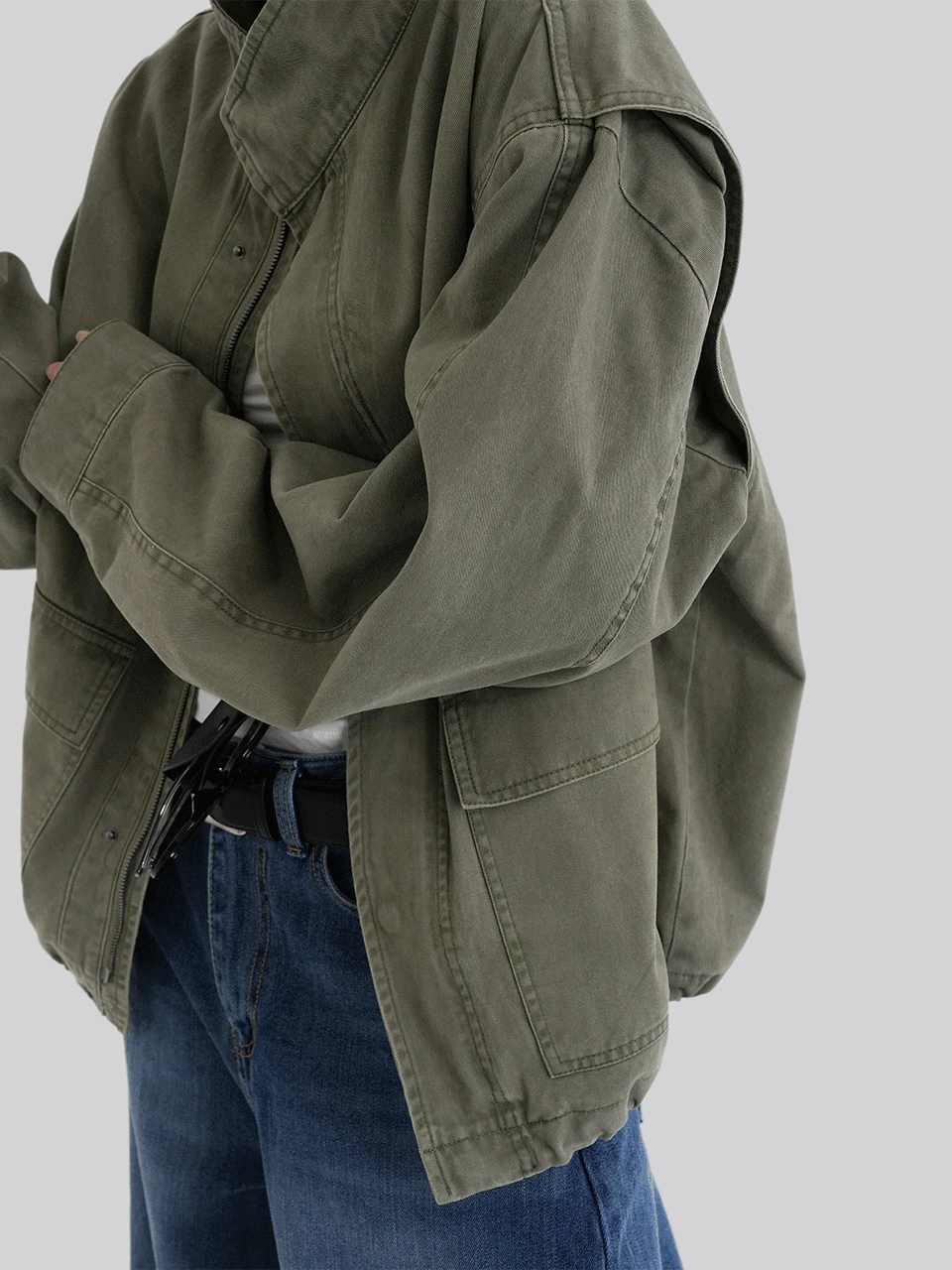 피그먼트야상점퍼