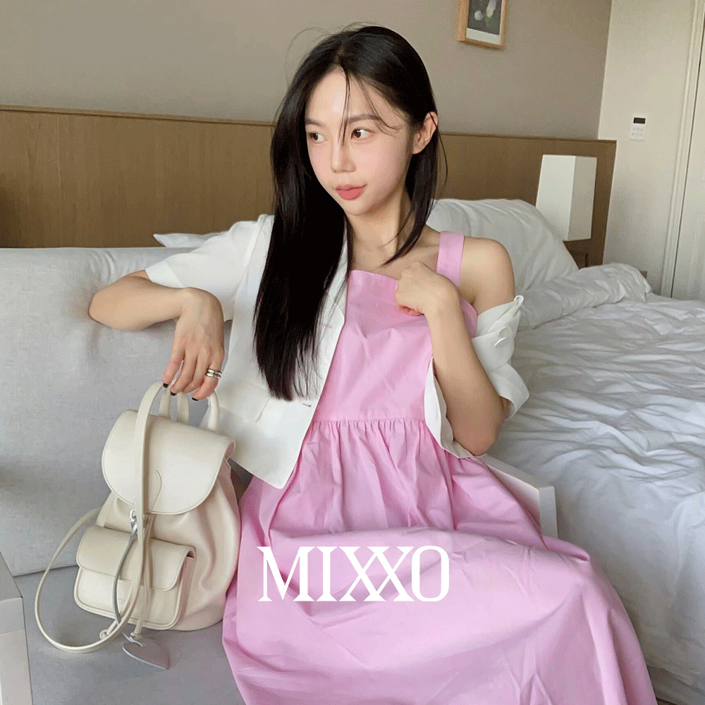 [빛날영PICK][단독] 스퀘어넥 끈나시 롱 원피스 MIWOWD721G