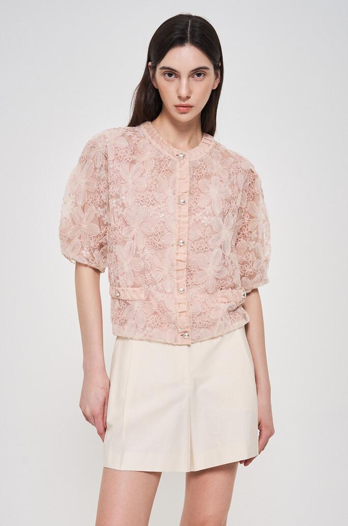 [OBZEE] 플로럴 레이스 블라우스