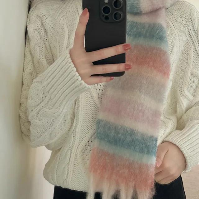 레인보우 체크 머플러 (*4color)