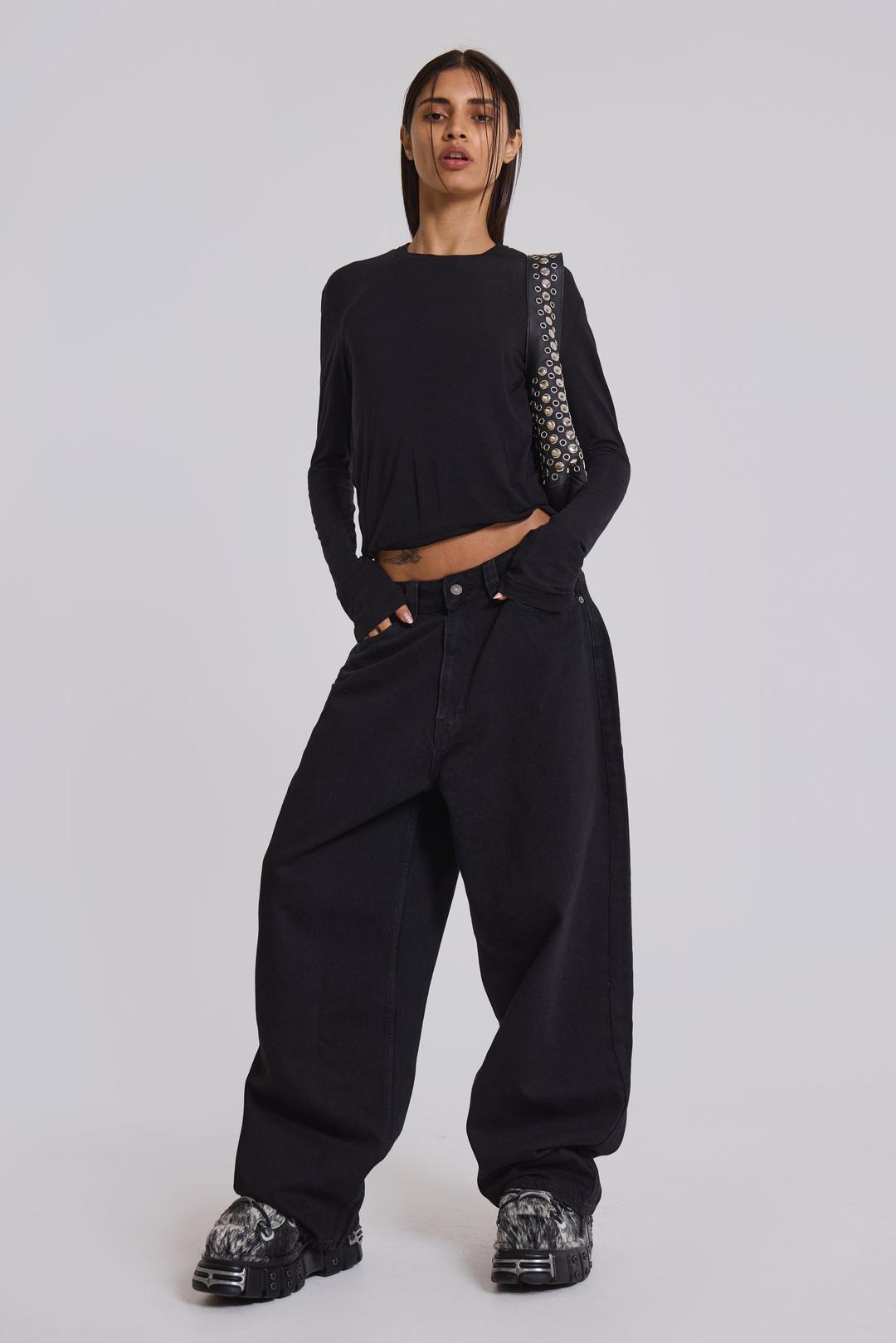 Solid Black XL Colossus Jeans - W25 / Black