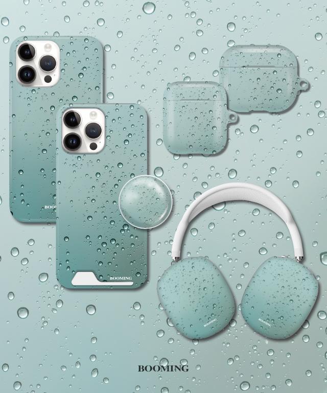 붐잉 [자체제작]☂빗방울☂ 아이폰 15 14 13 12 갤럭시 S24 S23 폰케이스 에어팟 맥스 교통 카드 수납 케이스 아이폰 갤럭시 케이스 그립 톡홀더 반구 레진톡 핸드폰 거치대