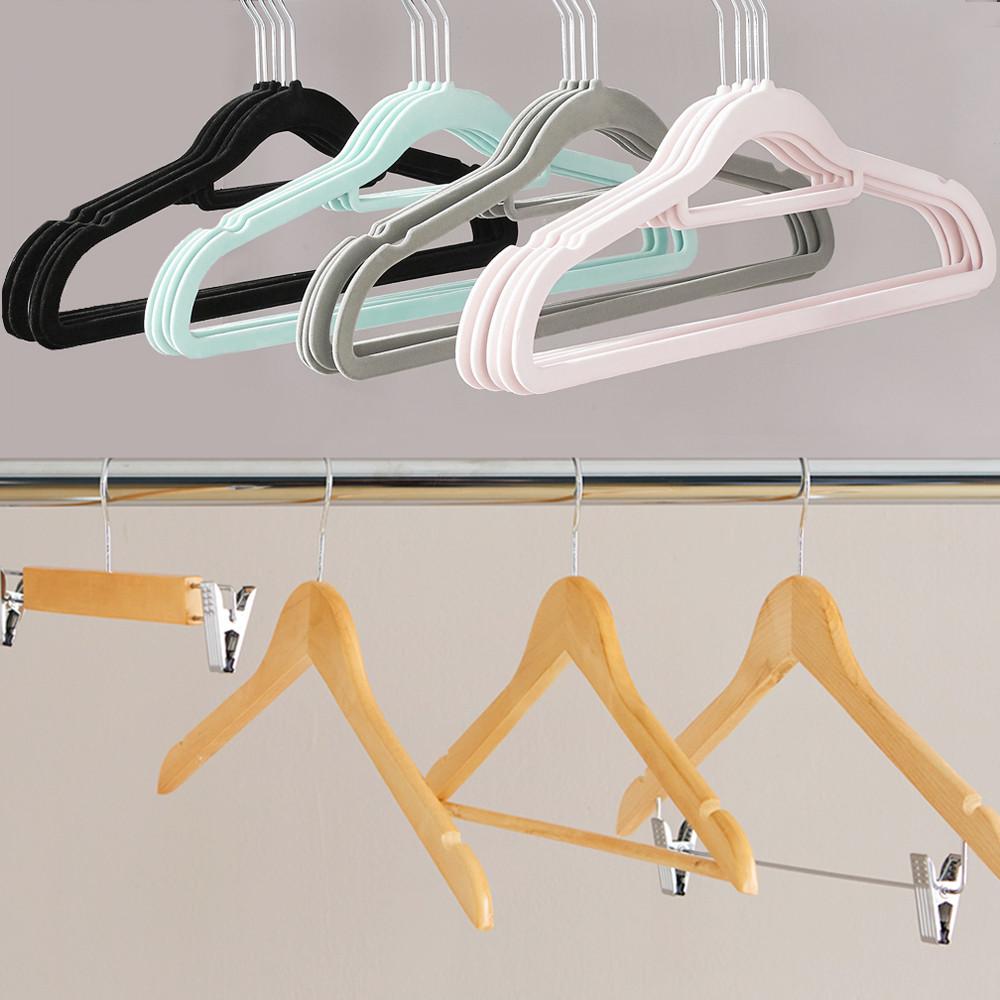 이지온 튼튼한 프리미엄 벨벳 원목 고급형 논슬립 바지걸이 국내생산 명품관 옷가게 옷걸이