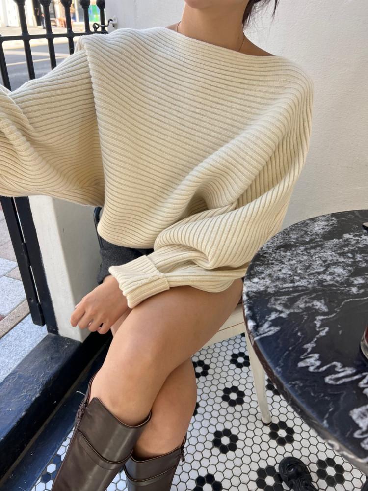 보트넥니트가디건 투웨이 / 3 color