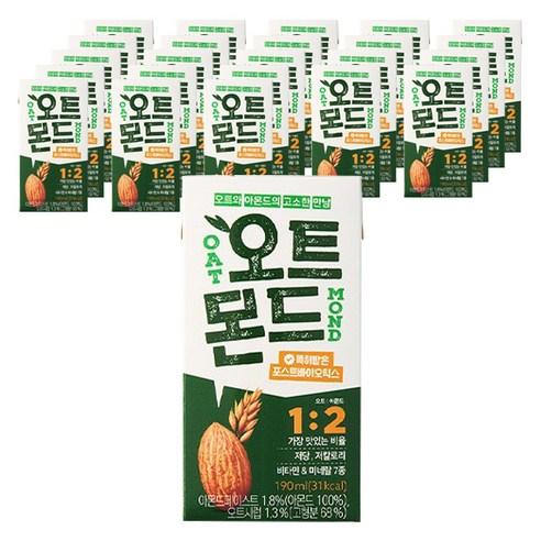롯데칠성음료 오트몬드 오리지널, 190ml, 24개 - 아몬드두유 | 쿠팡