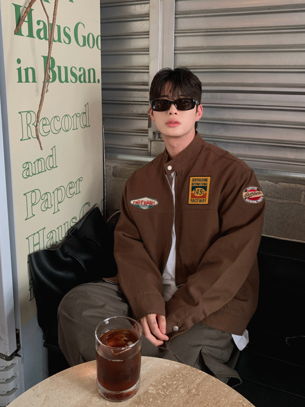 옐로 패치 레이서 코튼자켓